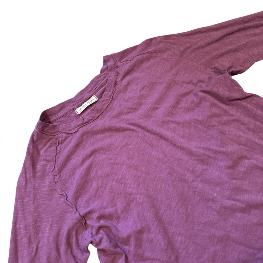 We The Free Free People Purple Arden Long Sleeve Tee - Picture 5 of 12